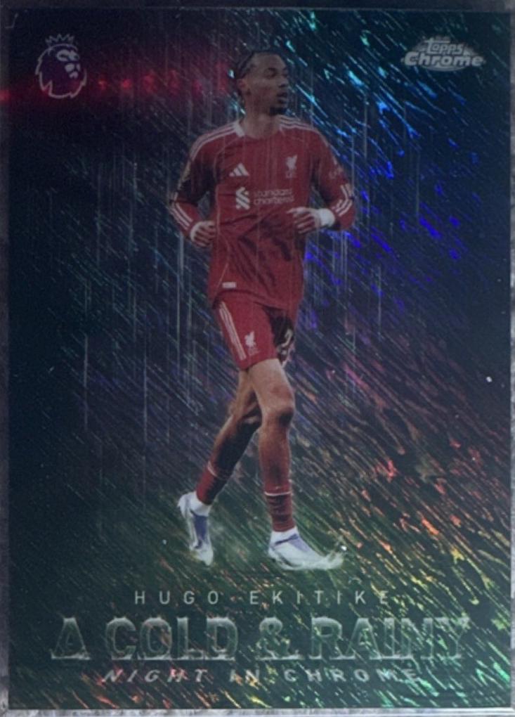 Hugo Ekitike #CRN-6 2026 Topps Chrome Premier League A Cold And Rainy Night