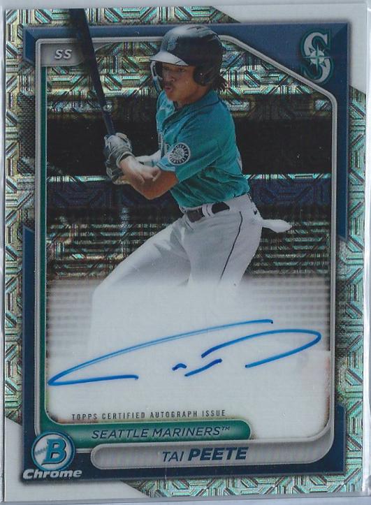 Tai Peete #BMA-TP 2024 Bowman Mega Box Autographs Baseball