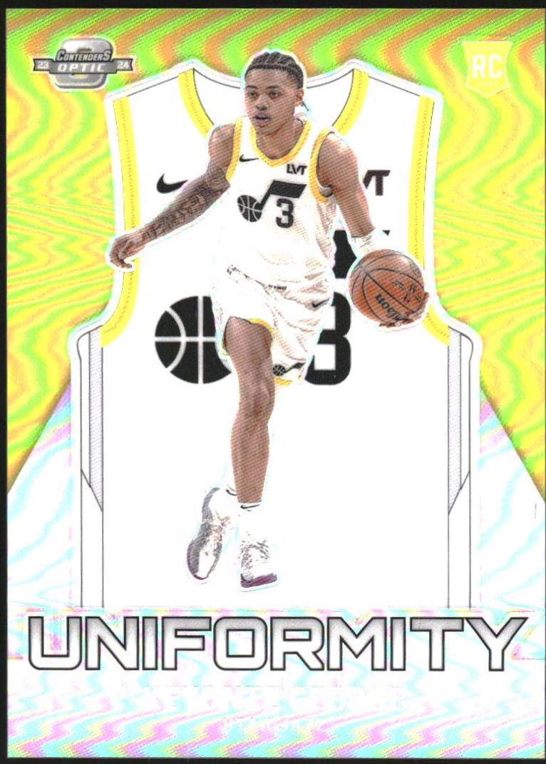 Keyonte George #3 Basketball Cards 2023 Panini Contenders Optic Uniformity