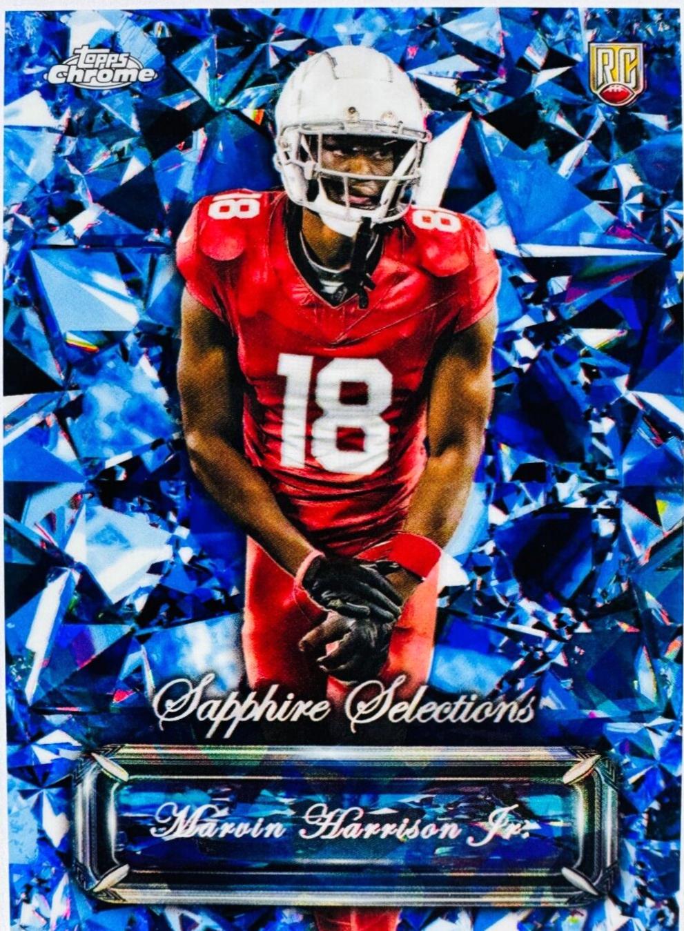 Marvin Harrison Jr. #SS-6 Football Cards 2024 Topps Chrome Sapphire Selections