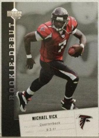 Michael Vick #6 Football Cards 2006 Upper Deck Rookie Debut
