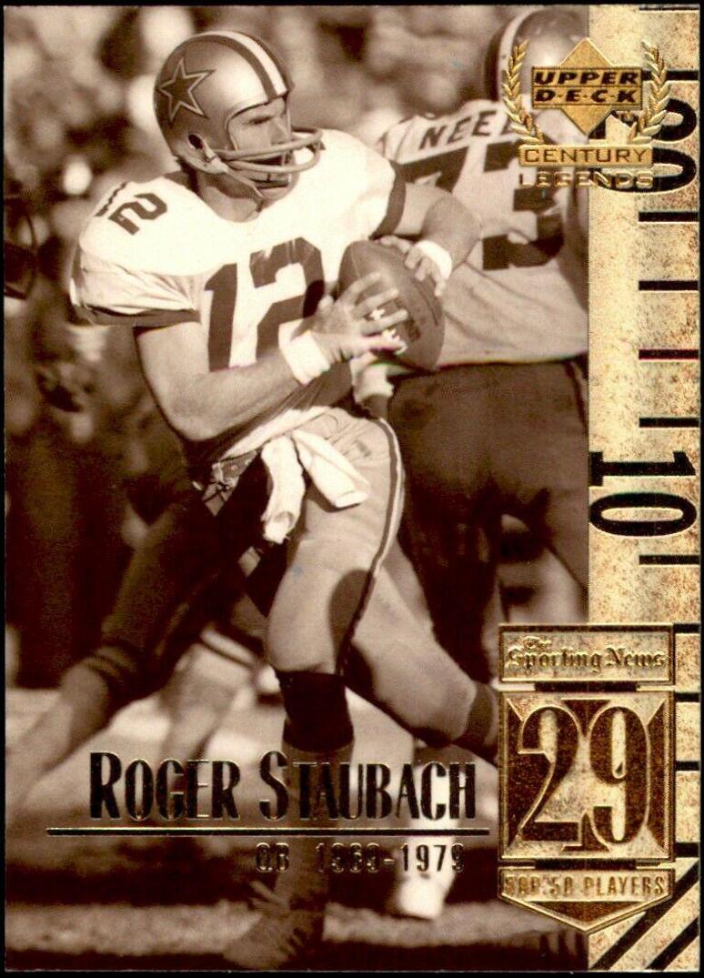 Roger Staubach #29 Football Cards 1999 Upper Deck Century Legends