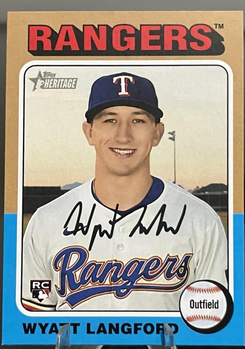 Wyatt Langford #581 Baseball Cards 2024 Topps Heritage