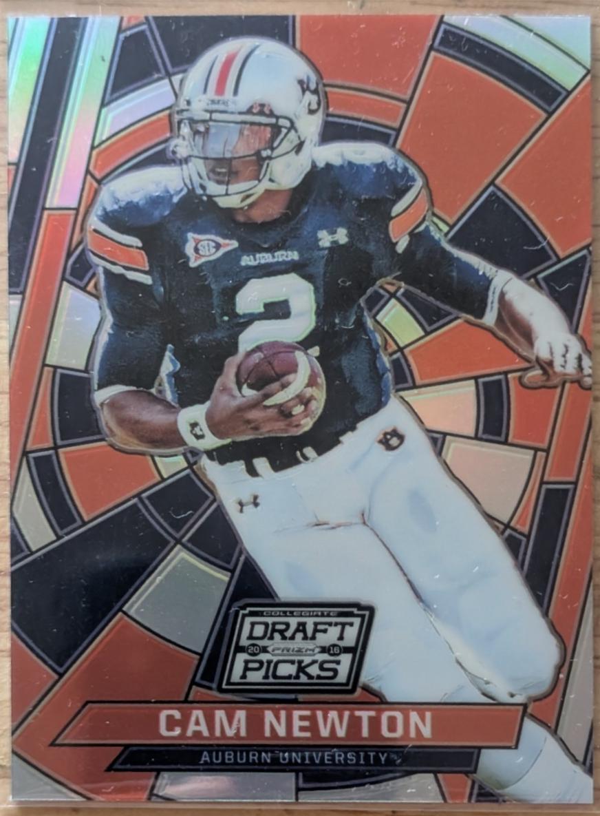 Cam Newton #17 2016 Panini Prizm Draft Picks Stained Glass Football