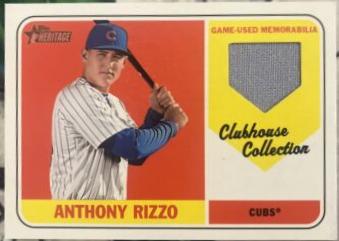 Anthony Rizzo #AR Baseball Cards 2018 Topps Heritage Clubhouse Collection Relics