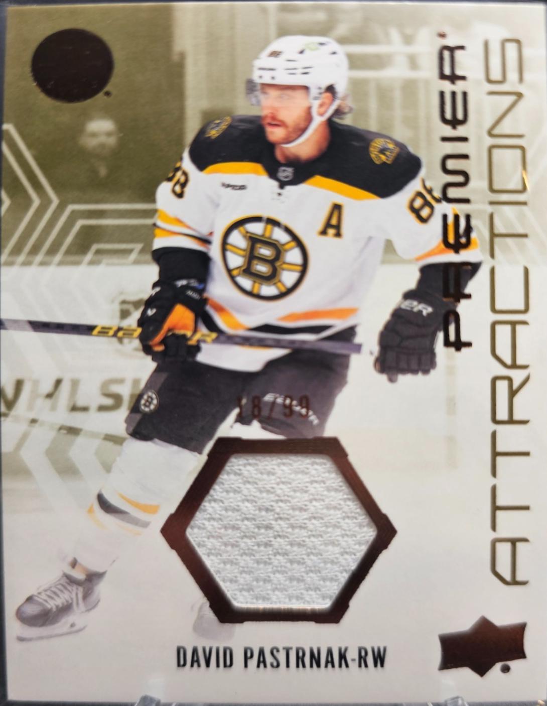 David Pastrnak #PA-DP 2024-25 Upper Deck Premier Hockey Premier Attractions Jersey