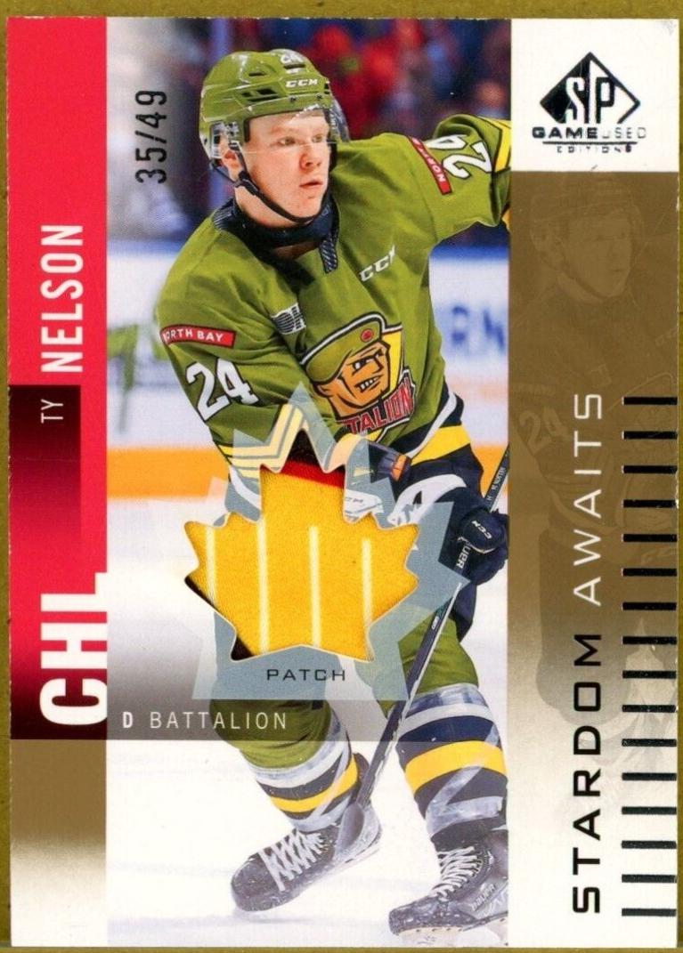 Ty Nelson #SA-TN 2023 Sp Game Used Chl Stardom Awaits Hockey