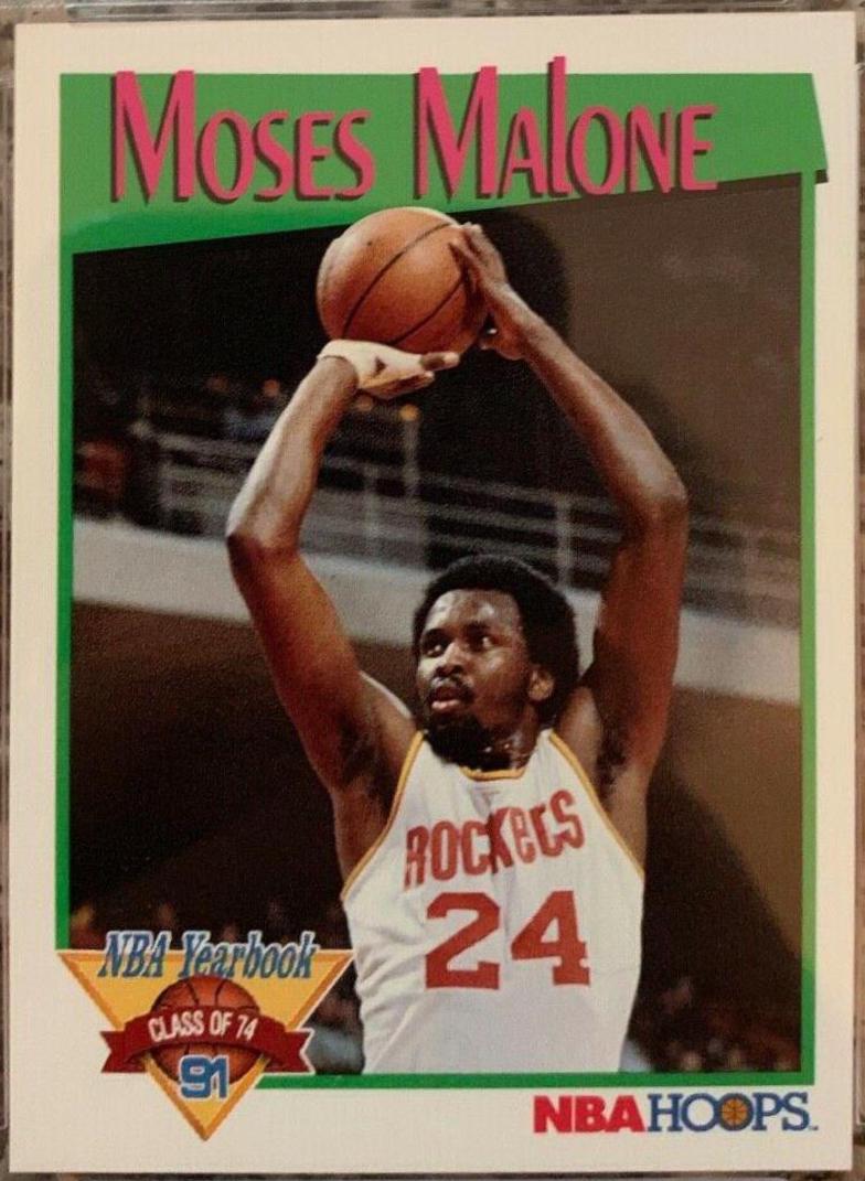 Moses Malone #323 Basketball Cards 1991 Hoops