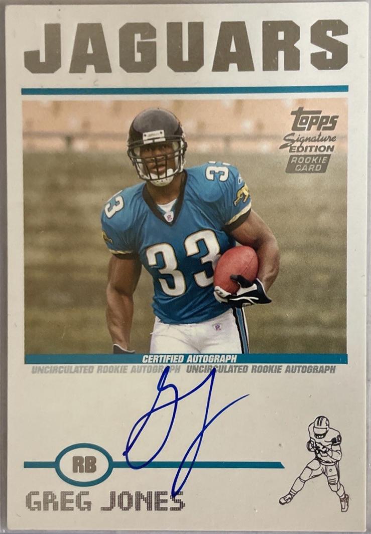 Greg Jones #81 2004 Topps Signature Edition Football
