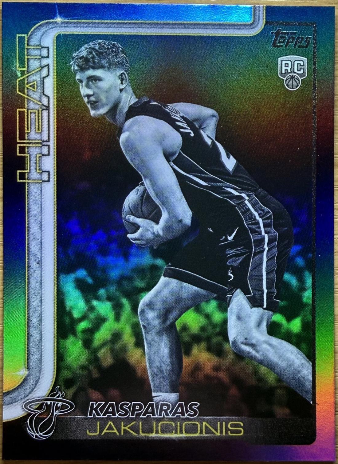 2025 Topps Kasparas Jakucionis [Blackout] #220 card