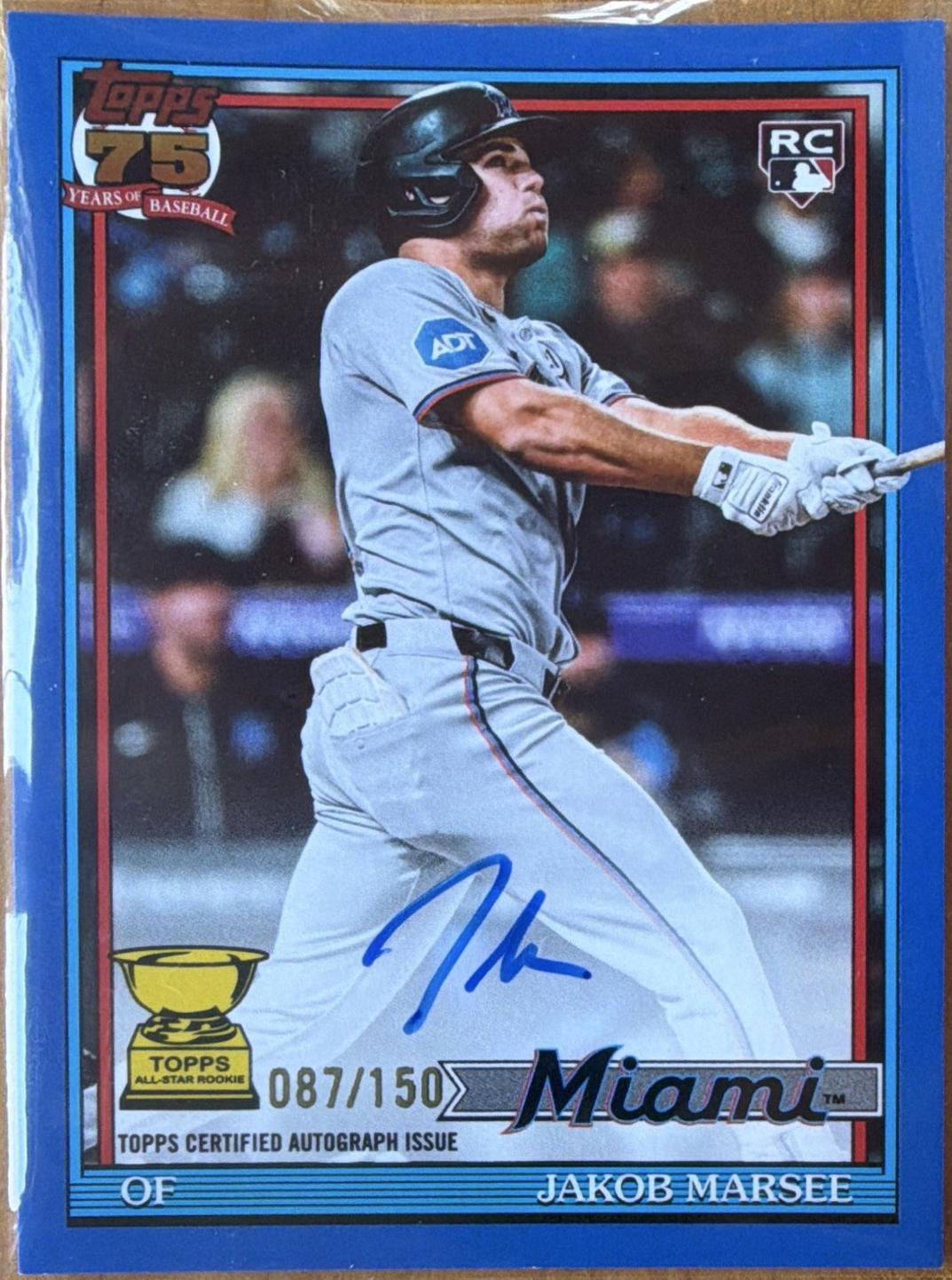 Jakob Marsee #91B2-JMA 2026 Topps Series 2 1991 Autograph Baseball