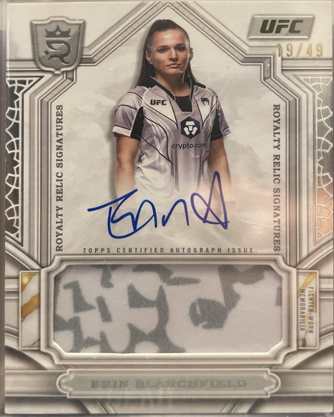 Erin Blanchfield #RYS-JDM Ufc Cards 2024 Topps Royalty UFC Relic Signature