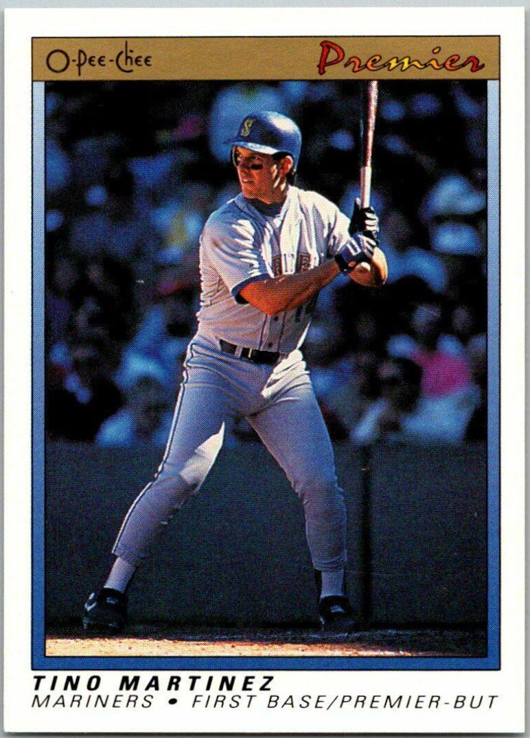 Tino Martinez #76 Baseball Cards 1991 O Pee Chee Premier