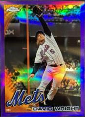 David Wright [Purple Refractor] #22 Baseball Cards 2010 Topps Chrome