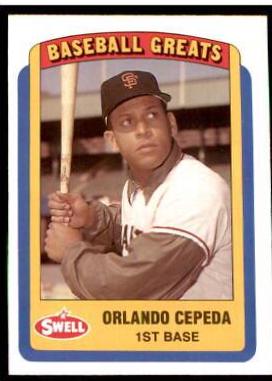 Orlando Cepeda #28 Baseball Cards 1990 Swell Greats
