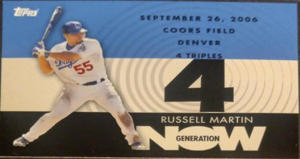 Russell Martin #GN282 Baseball Cards 2007 Topps Generation Now