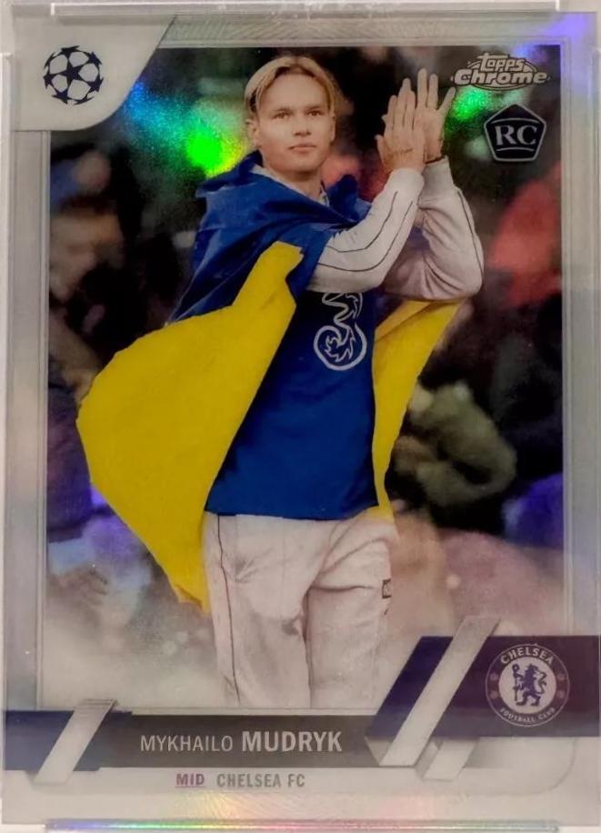 Mykhailo Mudryk #52 Soccer Cards 2022 Topps Chrome UEFA Club Competitions
