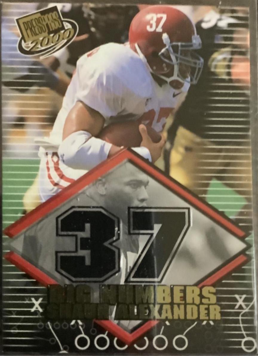 Shaun Alexander #BN5 Football Cards 2000 Press Pass Big Numbers
