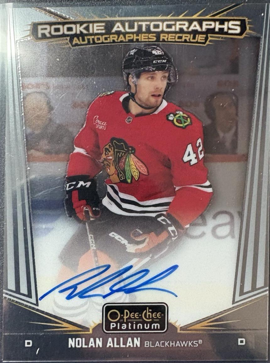 Nolan Allan #R-NA 2024-25 O-Pee-Chee Platinum Hockey Rookie Autographs