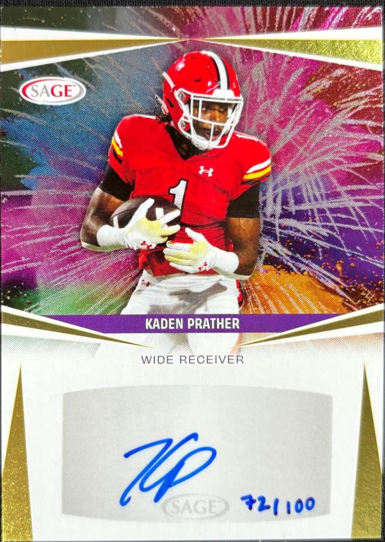 Kaden Prather [Gold] #A-KP Prices | 2025 Sage Hit Autograph | Football ...