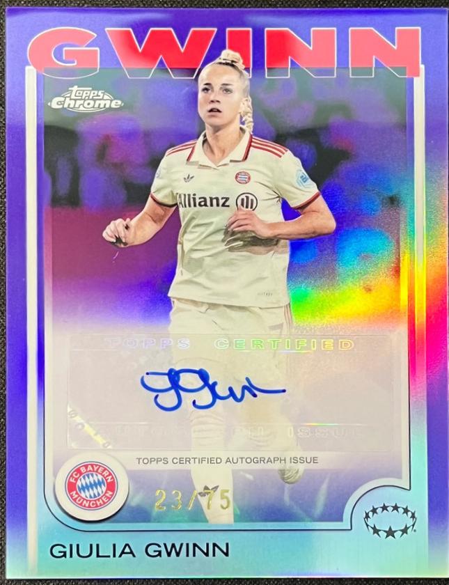 Giulia Gwinn [Purple] #AV-GG Prices | 2024 Topps Chrome UWCL Veterans ...