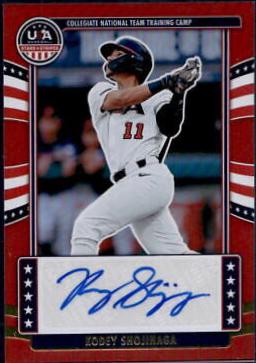 Kodey Shojinaga [Red] #4 Baseball Cards 2024 Panini Stars & Stripes Collegiate National Team Signature