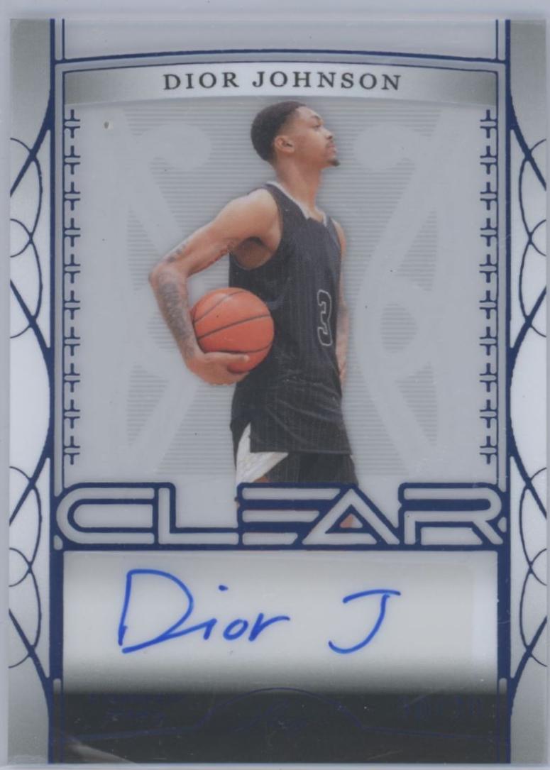 Dior Johnson #CA-DJ1 2023 Leaf Trinity Clear Autograph Basketball