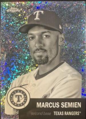 Marcus Semien [Black & White Mini-Diamond Refractor] #380