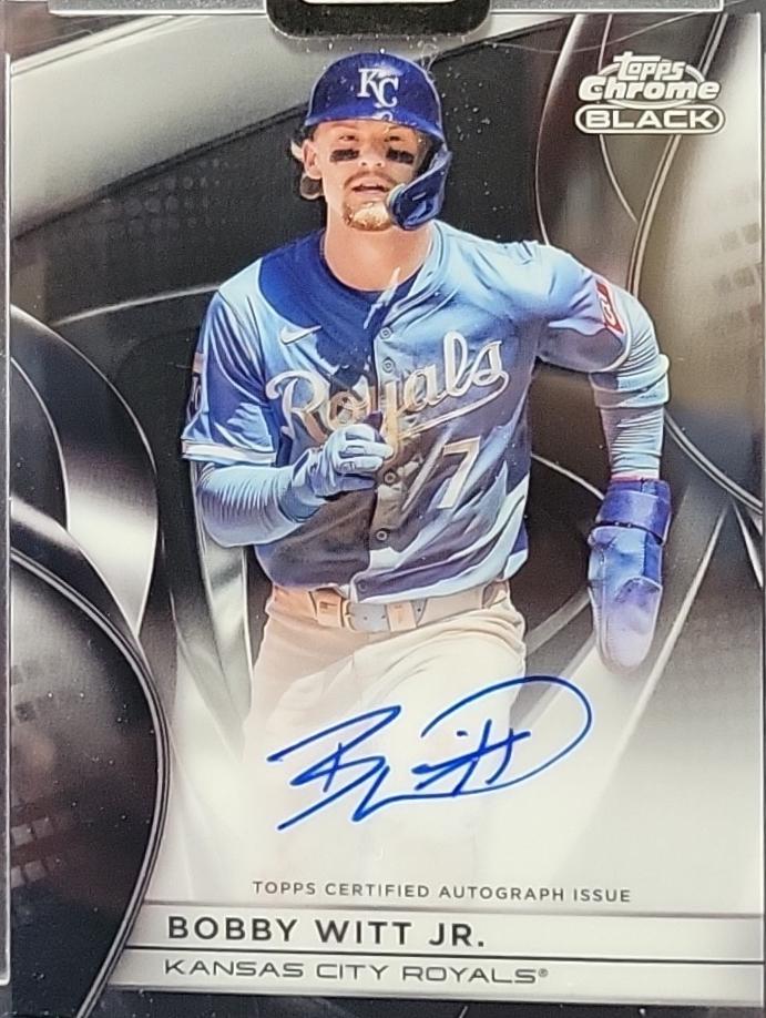 Bobby Witt Jr. #CBA-BW Baseball Cards 2025 Topps Chrome Black Autograph