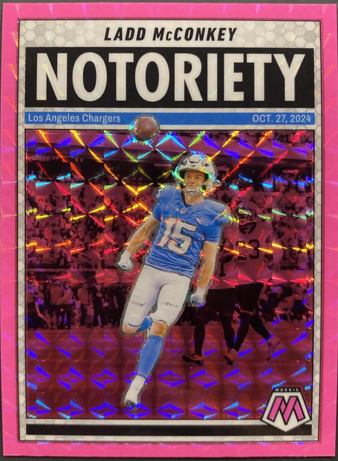 Ladd McConkey [Mosaic Pink Fluorescent] #2 Prices | 2025 Panini
