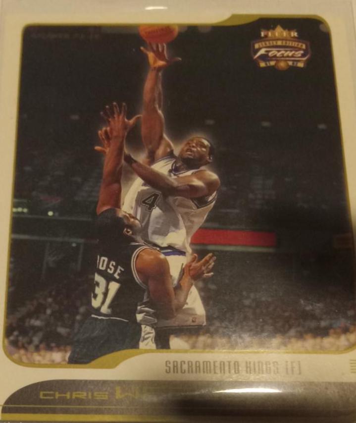 Chris Webber #62 Basketball Cards 2001 Fleer Focus Jersey Edition