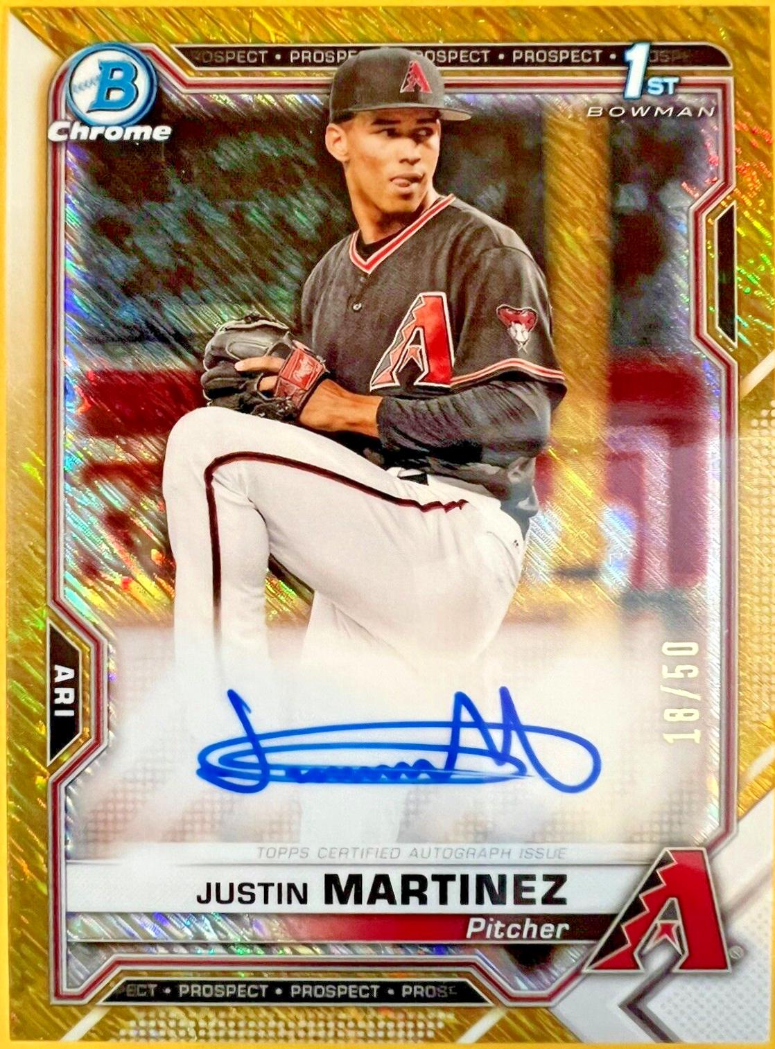 Justin Martinez [Gold Shimmer Refractor] #CPA-JM