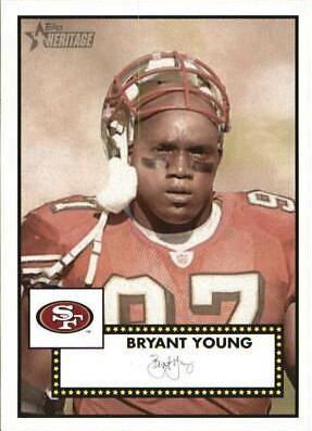 Bryant Young #21 Football Cards 2006 Topps Heritage