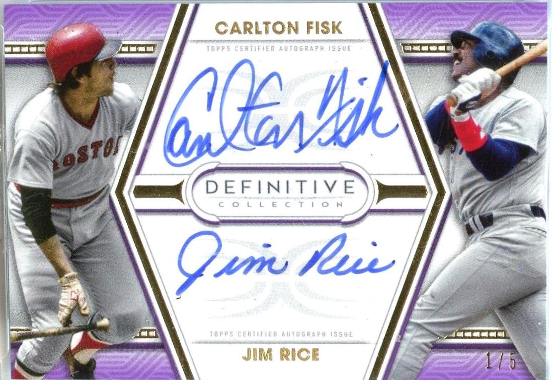 Jim Rice, Carlton Fisk [Purple] #DAC-OD