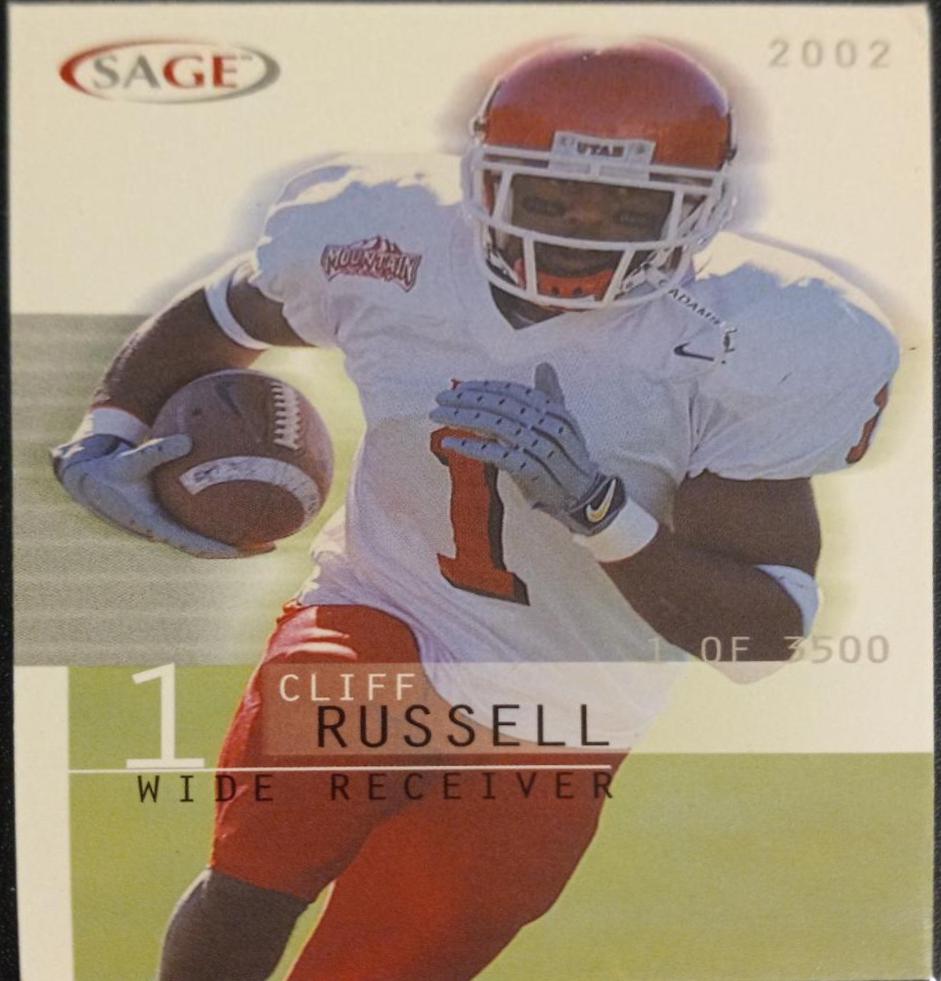 Cliff Russell #35 Football Cards 2002 Sage Hit