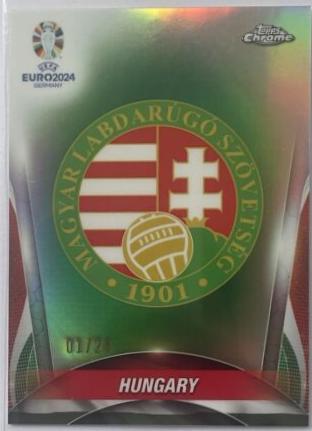 Hungary #T-14 Soccer Cards 2024 Topps Chrome UEFA Euro Team Short Print