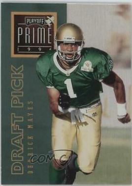Derrick Mayes #168 Football Cards 1996 Playoff Prime