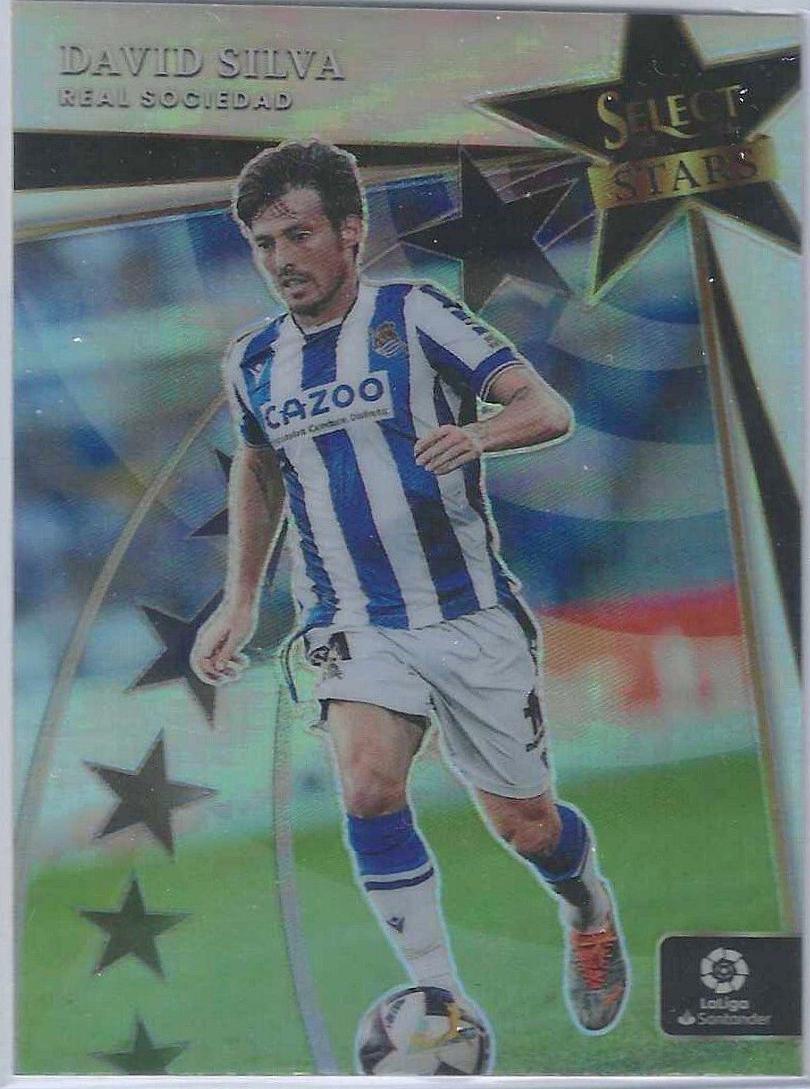 David Silva #20 Soccer Cards 2022 Panini Select La Liga Stars