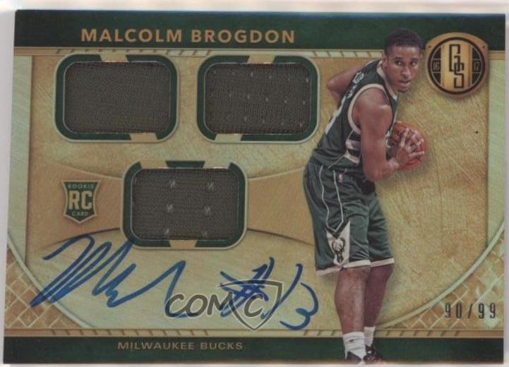 Malcolm Brogdon #298 2016-17 Panini Gold Standard Basketball Rookie Jersey Autographs Triple