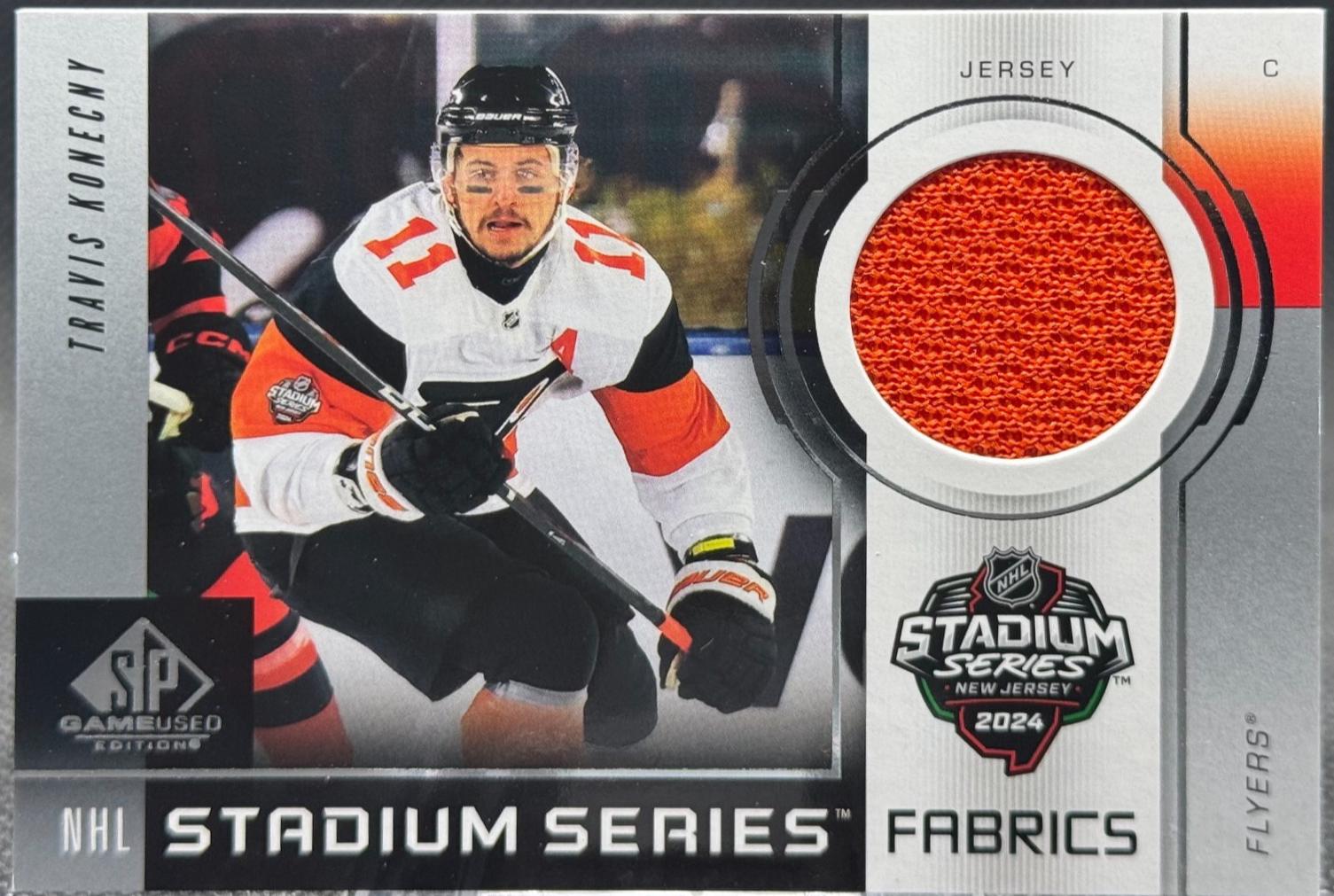 Travis Konecny #GSF-19 Hockey Cards 2024 SP Game Used Stadium Series Fabrics