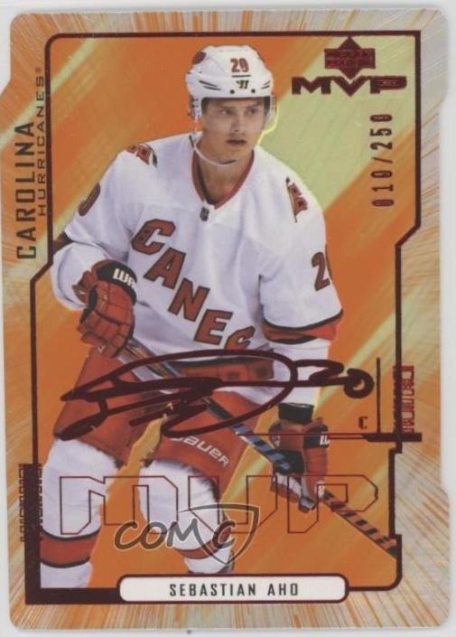 Sebastian Aho #31 2020 Upper Deck MVP 20th Anniversary Hockey