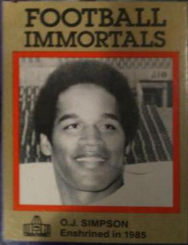 O.J. Simpson #4 Football Cards 1985 Football Immortals