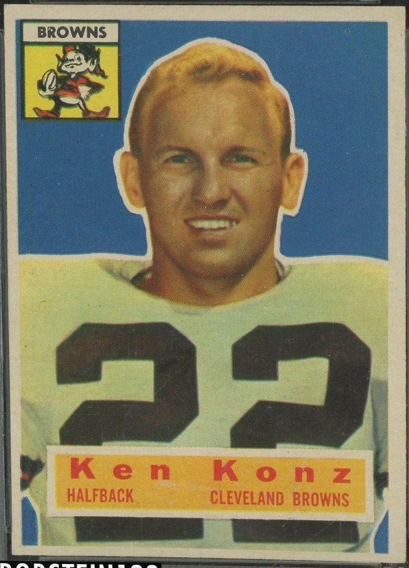 Kenny Konz #33 Football Cards 1956 Topps