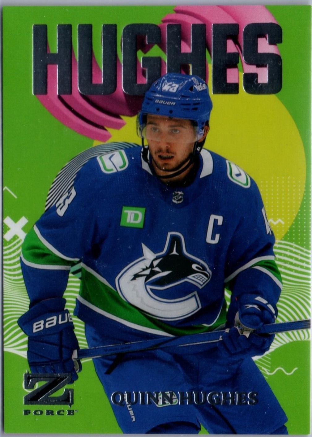 Quinn Hughes #27 2023 Skybox Metal Universe Z Force Hockey