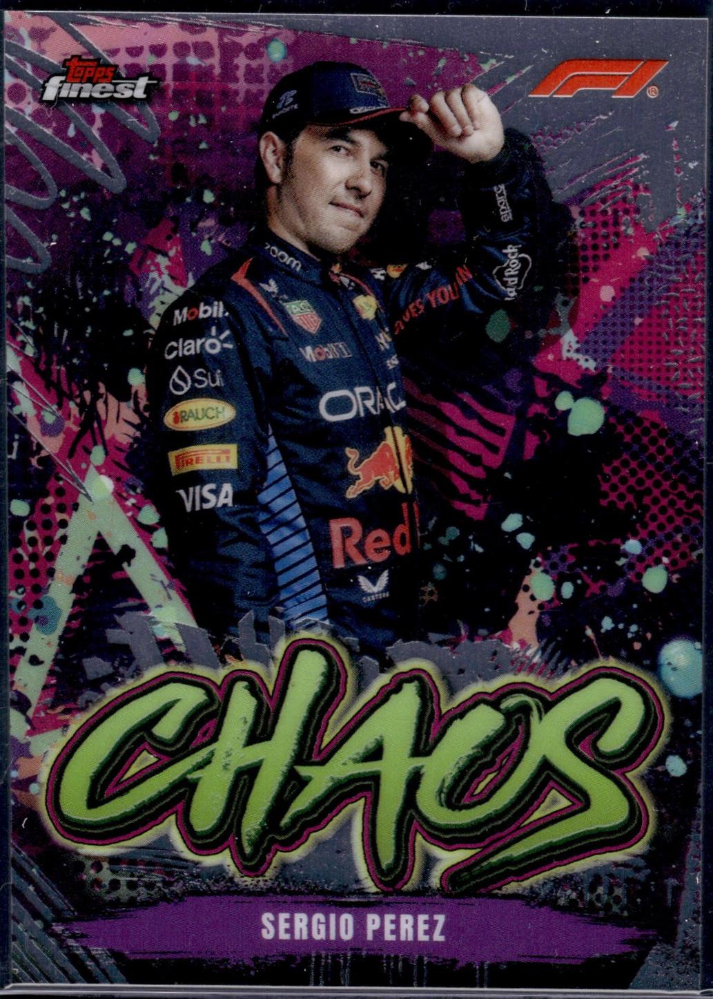 Sergio Perez #CH-2 Racing Cards 2024 Topps Finest Formula 1 Chaos