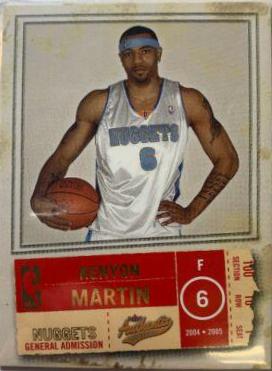 Kenyon Martin #8 Basketball Cards 2004 Fleer Authentix
