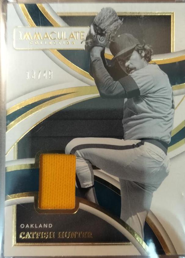 Catfish Hunter #LM-CH Baseball Cards 2022 Panini Immaculate Collection Legends Materials