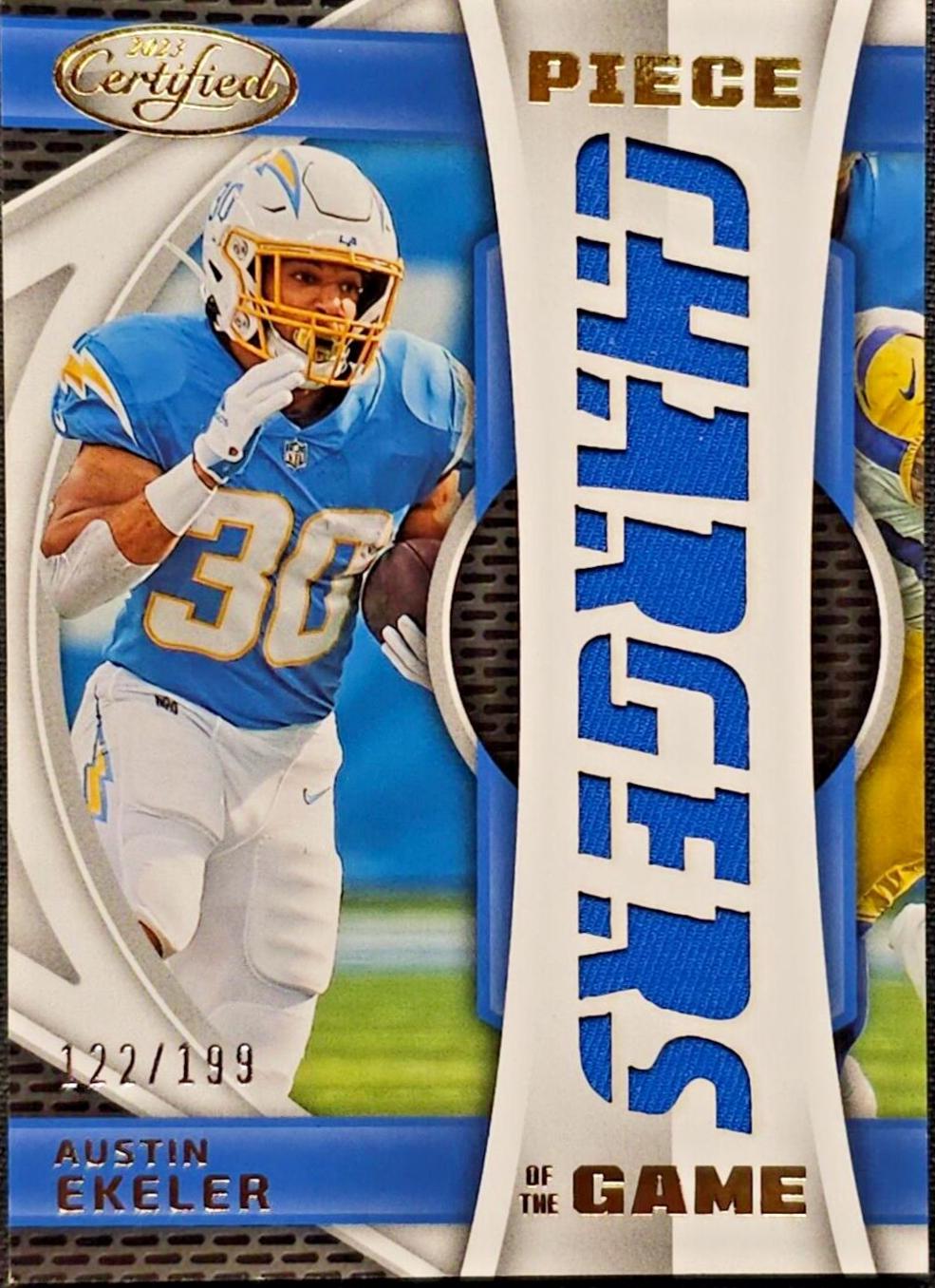 Austin Ekeler #POG-34 2023 Panini Certified Piece Of The Game Football