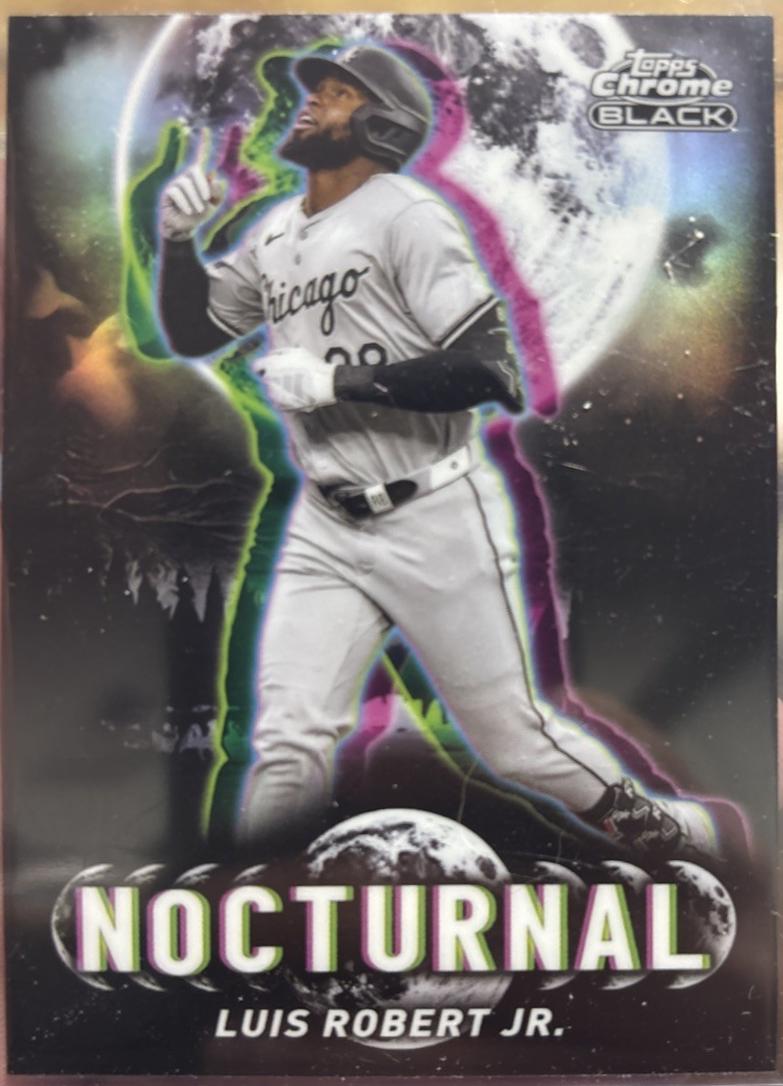 Luis Robert Jr. #NOC-31 Baseball Cards 2025 Topps Chrome Black Nocturnal