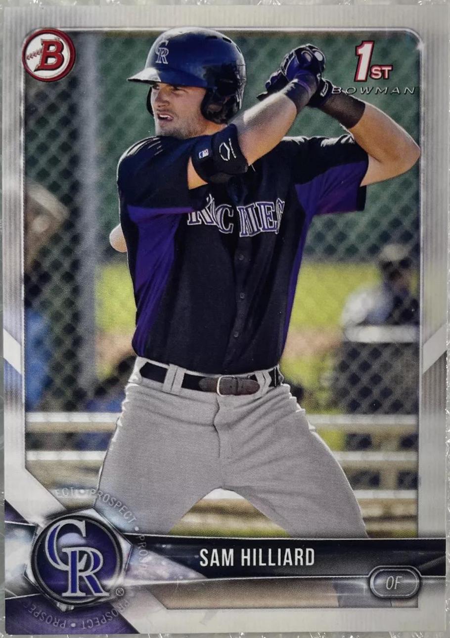 Sam Hilliard #BP-13 Baseball Cards 2018 Bowman Paper Prospects